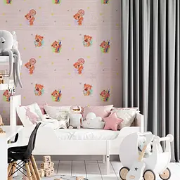 Панель Sticker Wall стінова 3D 700 x 700 x 4mm ведмедики на рожевому фоні D SW-00001974 - мініатюра 7