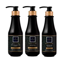 Подарунковий набір косметики для розкішного догляду Famirel Black Caviar (086424, 086431, 086462)