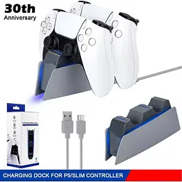 Зарядна станція DK 30th Anniversary для DualSense PS5 Grey [165755] - мініатюра 6