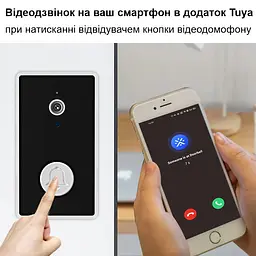 Відеодомофон Wifi на батарейках ААА з окремим бездротовим USB дзвінком Nectronix YE-B-01 (100840) - мініатюра 2