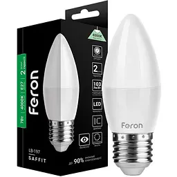 Світлодіодна лампа Feron LB-197  C37 230V 7W  E27 4000K (25808)