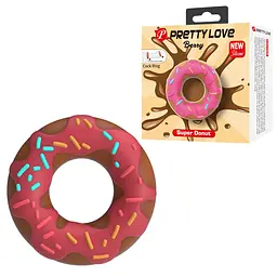 Ерекційне кільце Pretty Love Super Donut Cock Ring 4.6 см (рожевий) - мініатюра 7