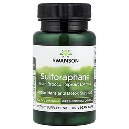 Брокколи Sulforaphane от Broccoli Sprout Extract 400 mcg 60 капсул Swanson vit0006456