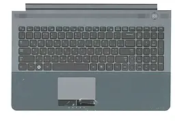 Клавіатура для ноутбука Samsung (RC520) Чорна, (Сіра верхня частина)