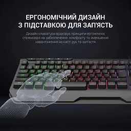 Клавіатура GamePro GK550 RGB USB Black (GK550) - мініатюра 7