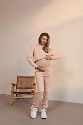 Штани спортивні для вагітних та годуючих демісезонні Frankfurt Lullababe розмір M Бежевий