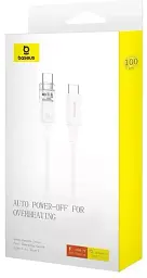 Кабель Baseus Explorer Smart Temperature Control Cable Type-C to Type-C 100W 1m P10319703221-00 White - мініатюра 6