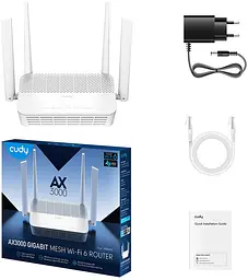Маршрутизатор Cudy WR3000S, AX3000 Gigabit Wi-Fi 6 Mesh Router - мініатюра 3
