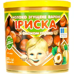 Молоко згущене Первомайський МКК Іриска 8.5% зі смаком горіху 370 г - мініатюра 2