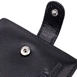 Горизонтальний чоловічий гаманець із натуральної шкіри ST Leather 22443 чорний - мініатюра 3