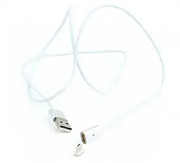 Кабель USB 2.0 AM - microUSB (5P), 1 м, білий, Cablexpert, з магнітним змінним роз'ємом (CC-USB2-AMMUMM-1M)