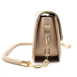 Сумочка через плече каркасна із клапаном Lilly P4-8420B біж - мініатюра 10