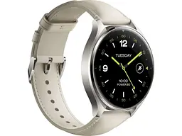 Смарт-часы Xiaomi Watch 2 Titan Gray Case with White Leather Strap (BHR9306GL) - миниатюра 2
