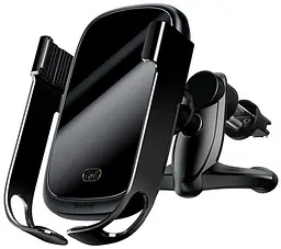 Автомобільний тримач холдер із БЗУ Baseus Wireless Charger Rock Electric Car Mount WXHW01-01 Black