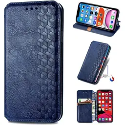 Чохол-книжка GETMAN Cubic Cover Case для Xiaomi Redmi Note 12 4G Blue [85857] - мініатюра 3