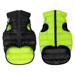 Курточка для собак AiryVest двостороння, L55, cалатово-чорна