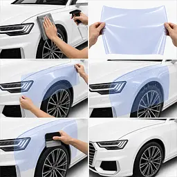 Антигравійна захисна бронеплівка за лекалами для Audi A8 D5 2017-2021 - передня частина авто (капот бампер крила)) - мініатюра 2