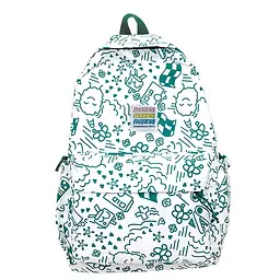 Рюкзак підлітковий No Brand 5154 31х13 см White-Green 13081-84482
