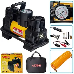 Компресор автомобільний Voin 15A 85л/хв з LED-ліхтарем (VL-620)