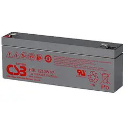 Акумуляторна батарея CSB HRL1210WF2FR 12V 2.3Ah (178х34х64мм)