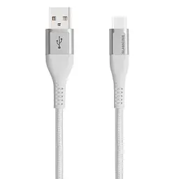 Кабель BRAID2 USB - Type-C 3A 1m (GB-AC13WH) Білий - мініатюра 2
