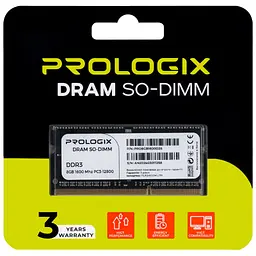 Модуль пам'яті для ноутбука SoDIMM DDR3 8GB 1600 MHz Prologix (PRO8GB1600D3S) - мініатюра 4