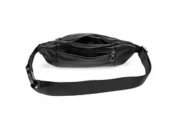 Сумка на пояс з телячої шкіри Tiding Bag t0010A чорний - мініатюра 2