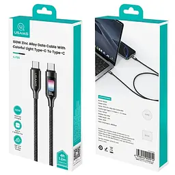 Кабель Usams TC Series USB-C to USB-C 100W, 1,2 м SJ750USB01 Tarnish (6958444992914) - мініатюра 6