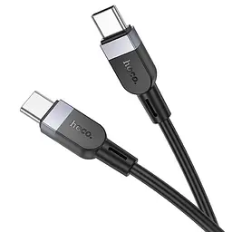 Дата кабель Hoco X109 Energy silicone Type-C to Type-C 60W (3m) Black - мініатюра 4