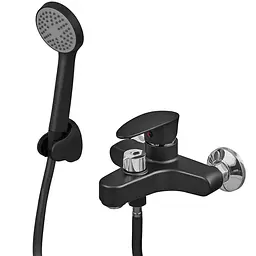 Змішувач для ванни Plamix Cezar-009 Euro SET matte black PM0693 Чорний матовий