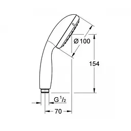 Ручний душ Grohe TEMPESTA 2759710E, Хром - мініатюра 2