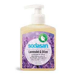 Органічне рідке мило Lavender-Olive заспокійливе з лавандовою та оливковою оліями SODASAN 300 мл