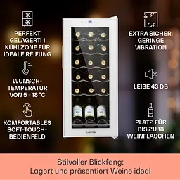 Винний холодильник Klarstein Shiraz 18 Slim Uno (10040215) - мініатюра 5
