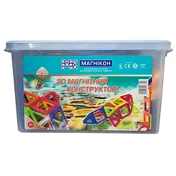 Магнітний конструктор Магікон 300 деталей Plastic box (MK-300)