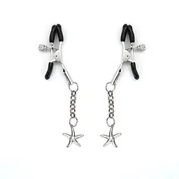 Затискачі для сосків Liebe Seele Starfish Nipple Clamps Silver з підвіскою морська зірка