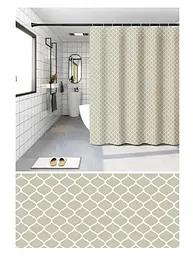 Шторка для ванної Zerix SCP-014-180x200 з PEVA (Візерунок Ромби бежевий) (ZX6087)