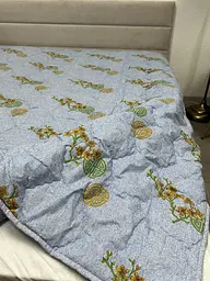 Ковдра Ecotton двоспальна 172х205 см антиалергенна стьобана блакитна 50-0012 Blue - мініатюра 4