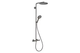 Душова система з термостатом Hansgrohe Raindance S 240 1jet PowderRain EcoSmart+ brushed black chrome 28823340