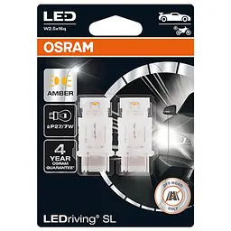 Комплект світлодіодних ламп OSRAM LEDriving SL 3157DYP-02B PY27/7W W2,5x16q 12V Amber (2 шт)