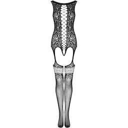 Бодістокінг Obsessive Bodystocking F236 S/Ml/L, глибоке декольте, імітація шнурівки - мініатюра 5