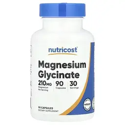 Магній гліцинат Nutricost 90 капсул