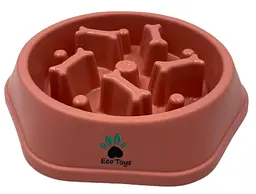 Миска для повільного годування для собак EcoToys пластикова коралова 23.5х4.5 см 6879 - мініатюра 6