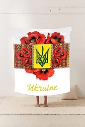 Плед патріотичний 3D Макове серце України 20222418_B 12169 135х160 см - мініатюра 2