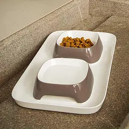 Миски на підставці для собак та котів Ferplast Glam Tray Extra Small пластикові сірі 40x23x4.5 см 400 мл 71908321 - мініатюра 6