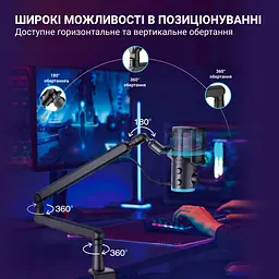 Мікрофон Fifine Black конденсаторний USB (TAM6) - мініатюра 7