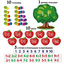 Розвиваюча гра для дітей "Фруктова математика" ME5032-15, 2в1 фетрові деталі - мініатюра 3