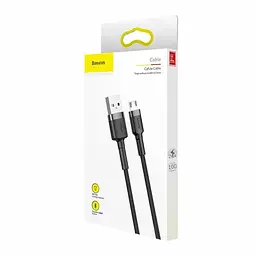 Кабель Baseus Cafule Micro USB 3m (CAMKLF-HG1) Gray/Black [69673] - мініатюра 6