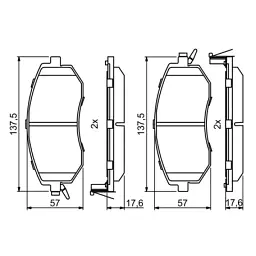 Гальмівні колодки Bosch 0986494761 - мініатюра 5