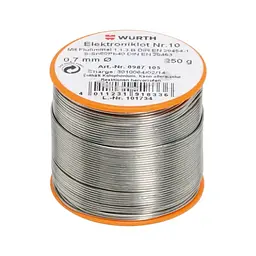 Припій для пайки електронних компонентів Wurth №10 SN60/PB40, 0.7 мм 250 г (0987105)