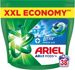 Капсули для прання Ariel Все-в-1 Дотик свіжого повітря Lenor 38 шт. - мініатюра 2